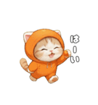 動く！スコティッシュ猫 可愛い みかんネコ（個別スタンプ：1）