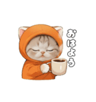 動く！スコティッシュ猫 可愛い みかんネコ（個別スタンプ：6）
