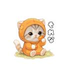 動く！スコティッシュ猫 可愛い みかんネコ（個別スタンプ：19）