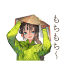 アオザイ女子★ベトナム屋台ごはん（個別スタンプ：22）