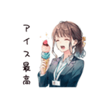 深夜アイスな社畜ちゃん★背徳編（個別スタンプ：12）
