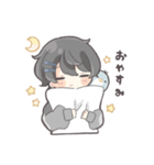 ペンギンと黒髪男の子2（個別スタンプ：2）