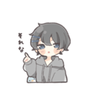 ペンギンと黒髪男の子2（個別スタンプ：9）
