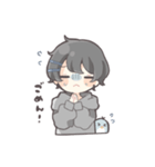 ペンギンと黒髪男の子2（個別スタンプ：10）