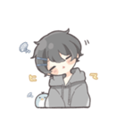 ペンギンと黒髪男の子2（個別スタンプ：11）