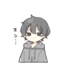 ペンギンと黒髪男の子2（個別スタンプ：34）