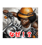 バイクに乗るゆかいな作業員たち（個別スタンプ：29）