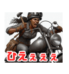 バイクに乗るゆかいな作業員たち（個別スタンプ：35）