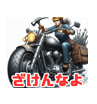 バイクに乗るゆかいな作業員たち（個別スタンプ：38）