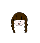 ぱっつんパーマの子へ2（個別スタンプ：1）