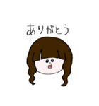 ぱっつんパーマの子へ2（個別スタンプ：3）