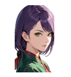 真剣な紫髪カンフー女0（個別スタンプ：30）