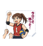 バレーボール 女子 部活 スポーツ (文字)（個別スタンプ：7）