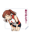 バレーボール 女子 部活 スポーツ (文字)（個別スタンプ：21）