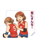 バレーボール 女子 部活 スポーツ (文字)（個別スタンプ：22）