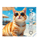 夏グラサンねこ（個別スタンプ：6）