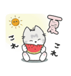 ちびねっこ3☆ずっと使える挨拶や感情 + 夏（個別スタンプ：5）