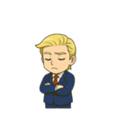 ツンデレ？？金髪スーツくん（個別スタンプ：6）