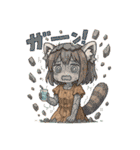 レッサーパンダ化の女の子達（個別スタンプ：7）