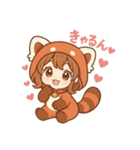 レッサーパンダ化の女の子達（個別スタンプ：15）