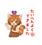 レッサーパンダ化の女の子達（個別スタンプ：28）