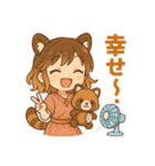 レッサーパンダ化の女の子達（個別スタンプ：33）