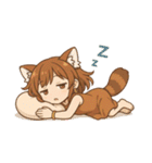 レッサーパンダ化の女の子達（個別スタンプ：37）