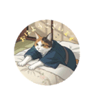 大正レトロ・着物猫（個別スタンプ：1）