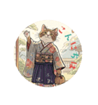 大正レトロ・着物猫（個別スタンプ：4）