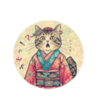 大正レトロ・着物猫（個別スタンプ：10）