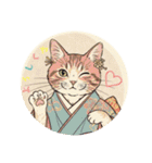 大正レトロ・着物猫（個別スタンプ：16）