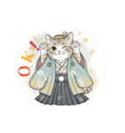大正レトロ・着物猫（個別スタンプ：23）