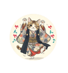 大正レトロ・着物猫（個別スタンプ：25）