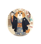 大正レトロ・着物猫（個別スタンプ：28）