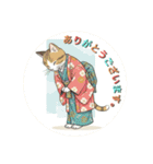大正レトロ・着物猫（個別スタンプ：32）