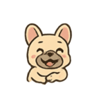 キュートなフレンチブル表情（個別スタンプ：1）