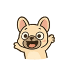 キュートなフレンチブル表情（個別スタンプ：4）