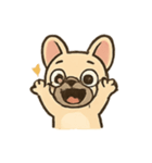 キュートなフレンチブル表情（個別スタンプ：7）