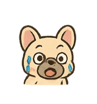 キュートなフレンチブル表情（個別スタンプ：21）