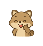 いたずらアライグマ のんびり表情（個別スタンプ：3）