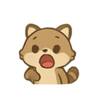 いたずらアライグマ のんびり表情（個別スタンプ：4）