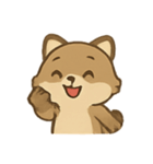 いたずらアライグマ のんびり表情（個別スタンプ：8）