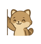 いたずらアライグマ のんびり表情（個別スタンプ：9）