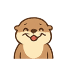 いたずらカワウソ わくわく表情（個別スタンプ：1）