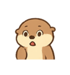 いたずらカワウソ わくわく表情（個別スタンプ：3）