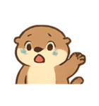 いたずらカワウソ わくわく表情（個別スタンプ：4）