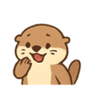 いたずらカワウソ わくわく表情（個別スタンプ：7）