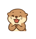 いたずらカワウソ わくわく表情（個別スタンプ：13）