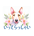 水彩感じるブル・テリアスタンプ（個別スタンプ：13）