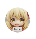 プラカード精霊みなみちゃん(黄色)（個別スタンプ：1）